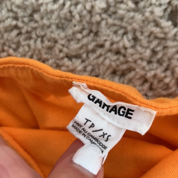 GARAGE Orange cotton tube top - Picture 3 of 3